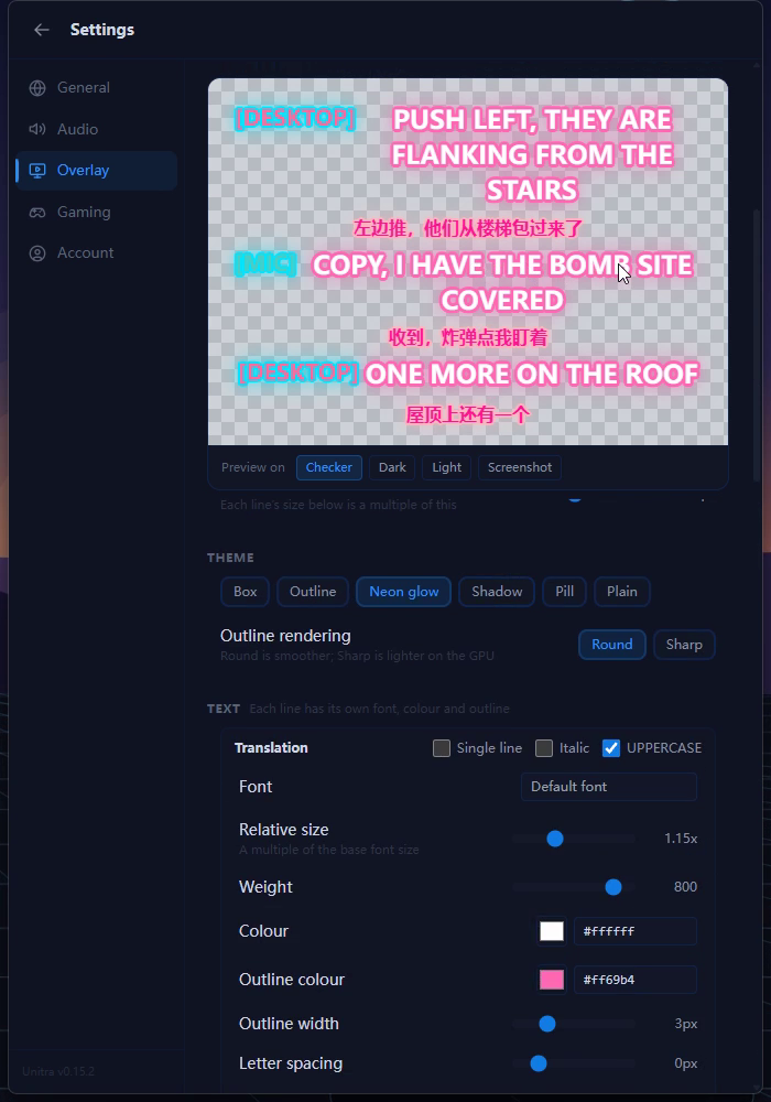 The Import / Export menu open, showing Copy as JSON, Paste JSON, Export all to file and Import file
